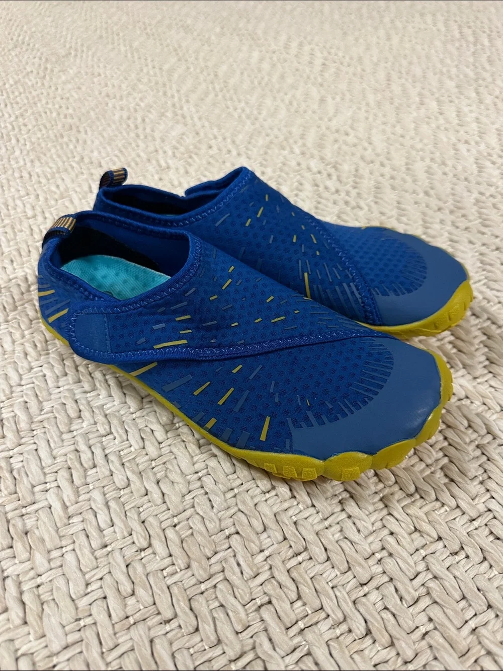Kids Blue and Yellow Slip-On Water Shoes